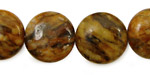 Yellow Zebra Jasper Puff Coin 18mm