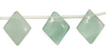 Green Fluorite Diamond Drop 15x20mm