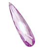 Lilac Faceted Flat Teardrop 9x36mm