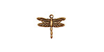 Stampt Copper (plated) Dragonfly Charm 15x13mm