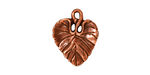 TierraCast Antique Copper (plated) Violet Leaf Charm 15x18mm