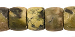 Yellow Turquoise Drum 12x12mm