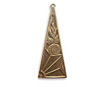Vintaj Natural Brass Deco Motif Pendant 14x38mm