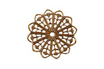 Stampt Copper (plated) Ginkgo Filigree 27mm