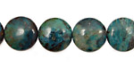 Chrysocolla Puff Coin 13-14mm