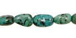 African Turquoise Tumbled Nugget 12x9-17x11mm
