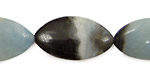 Amazonite Blk. Tourmaline Horse Eye 28x16mm