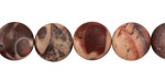 Porcelain Jasper Puff Coin 12mm