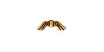 TierraCast Antique Gold (plated) Small Angel Wings 5x14mm