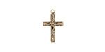Stampt Antique Pewter (plated) Cross Charm 10x16mm