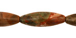 Red Forest Agate Rice 30x10mm