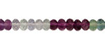 Rainbow Fluorite Faceted Rondelle 6mm