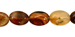 Honey Tourmilated Quartz Flat Oval 13-14x10mm