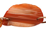 Orange Agate w/Rings Natural Edge Freeform Faceted Slab 35-58x26-49mm