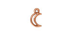 TierraCast Antique Copper (plated) Crescent Charm 8x12mm