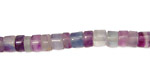 Fluorite, Rainbow Heishi 6mm