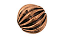 Antique Copper Corrugated Rondelle 21x22mm