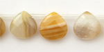 Yellow Botswana Agate Faceted Flat Teardrop 13x