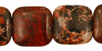 Poppy Jasper Puff Square 20mm