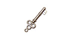 Stampt Pewter (plated) Skeleton Key Charm 8x13mm