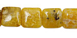 Natural Yellow Agate Puff Square 15mm
