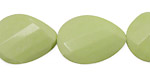 Lemon Chrysoprase Faceted Twisted Teardrop 25x18mm
