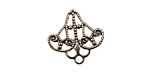 Stampt Antique Pewter (plated) Blooming Flower Filigree 21x20mm