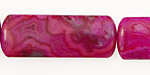 Ruby Crazy Lace Agate 45x15mm Flat Tube