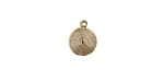 Stampt Antique Pewter (plated) Concentric Circles Charm 9x11mm