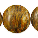 Yellow Zebra Jasper Coin 40mm