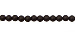 Brazil Black Stone (matte-finish) Round 4mm