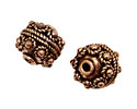 Antique Copper Round w/ Roping & Dots 14mm