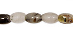 Black Rustic Quartz Rice 12x8mm