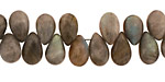 Labradorite Flat Teardrop 5-10x7-15mm