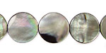 Black Shell Puff Coin 16mm