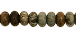 Green Snakeskin Rondelle 10mm