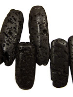 Lava Rock Irregular Rectangular Drop 14-16x30-45mm