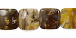 Brioche Agate Puff Square 14mm