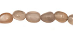 Silver Moonstone Tumbled Nugget 7-12x7-9mm