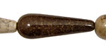 Mexican Painting Stone Teardrop 39x13mm