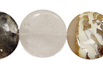Black Rustic Quartz Puff Coin 25mm