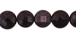 Blue Goldstone Faceted Coin 12mm
