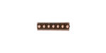 TierraCast Antique Copper (plated) Beaded 3-Hole Bar 15x4mm