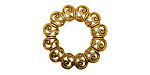 Stampt Antique Gold (plated) S-Wreath Filigree 21mm