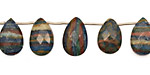 Rainbow Calsilica Faceted Flat Teardrop 7-9x10-14mm