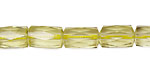 Lemon Quartz Faceted Tube 12x8mm