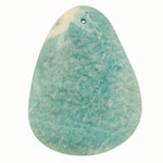 Brazil Amazonite Freeform Pendant 26-36x38-50mm