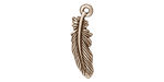 TierraCast Antique Silver (plated) Small Feather Charm 7x23mm