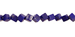 Lapis Diagonal Drilled Cube 4mm