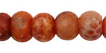 Fire Agate Faceted Rondelle 14mm